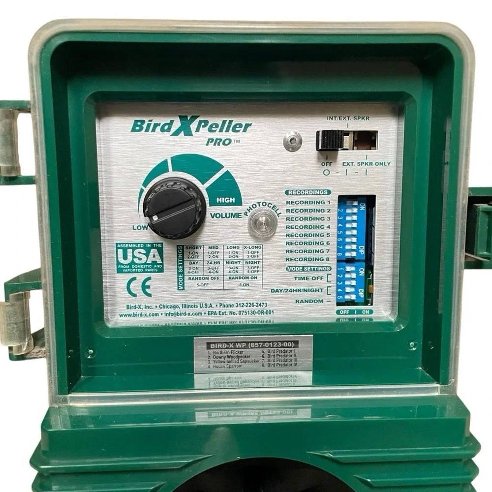 Bird X Peller Pro Electronic Bird Repeller Decoy Device Green WORKS